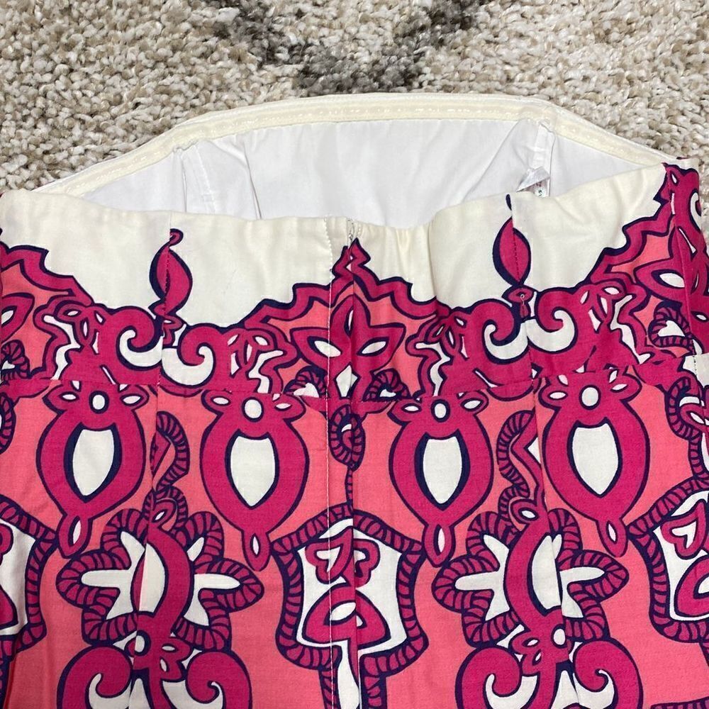 Lilly Pulitzer Bowen Pink & Navy Strapless Dress Size 0 - Picture 6 of 9